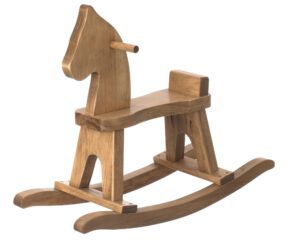 Child's wooden rocking horse hand crafted