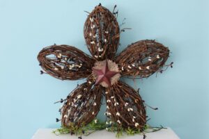 large twig flower handcrafted wall decoration