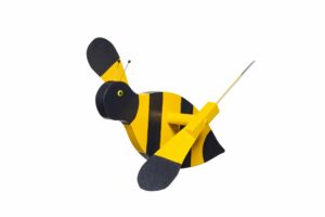 Hand crafted Bumble Bee Whirlybird Yard ornament