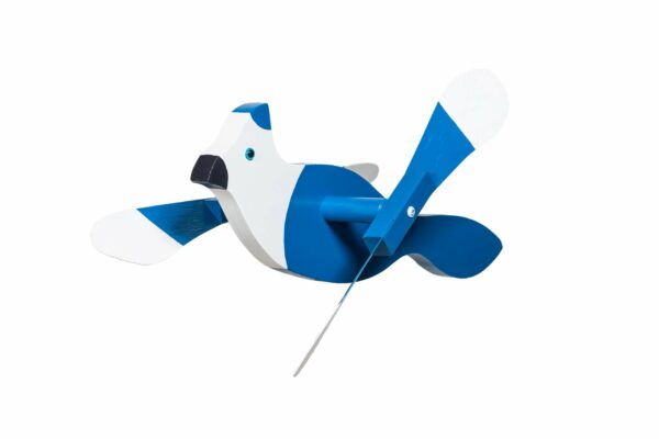 Hand crafted Blue Jay Whirlybird Yard ornament