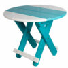 round folding table-Aruba Blue & White