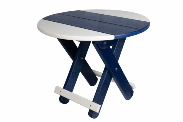 Round Folding Table Patriot Blue & White