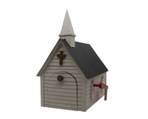 church wooden mailbox